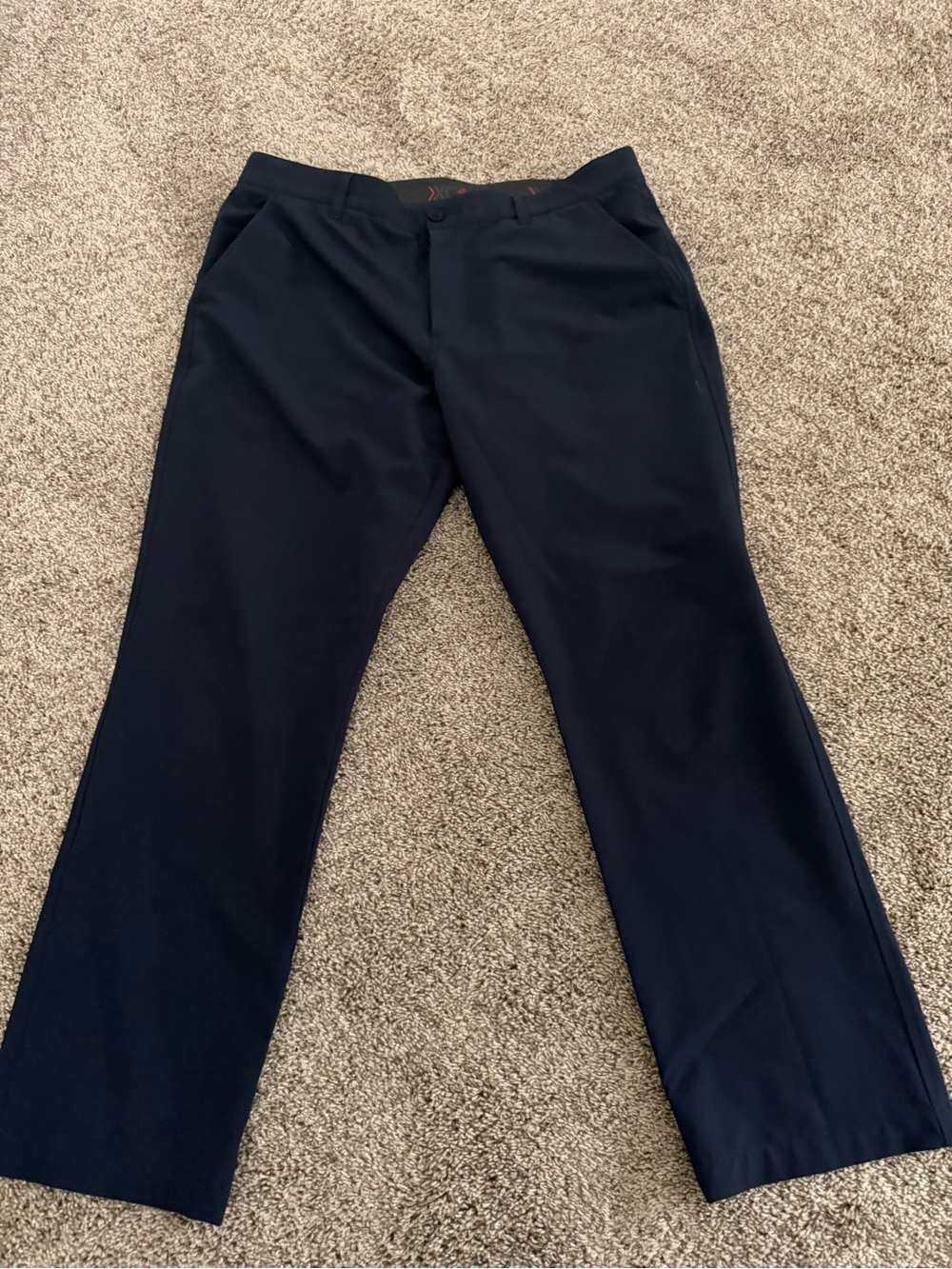 Men's Classic Navy Dress Pants - Flat Front